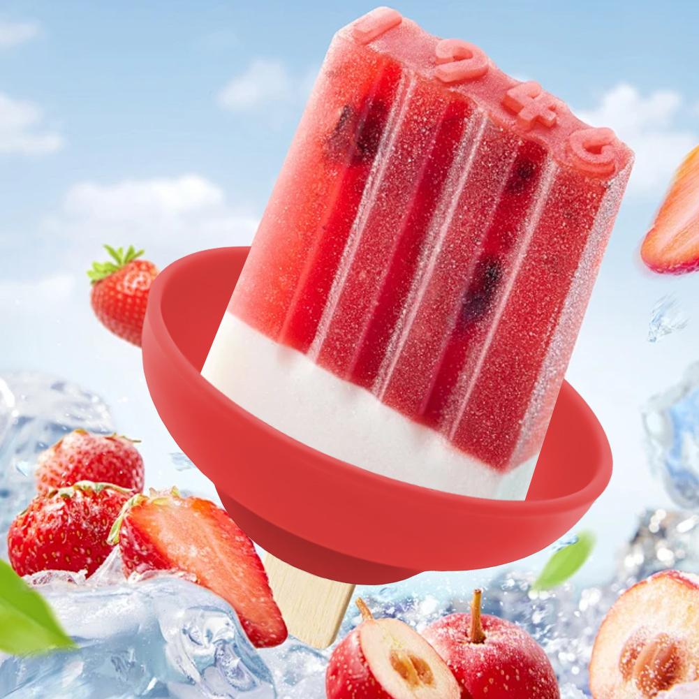 4/1PCS Drip Free Ice Pop Holder Creative Drip-proof Popsicle Rack No Mess Free Ice Rack Popsicle Holder for Kids Ice Cream