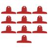 10pcs Metal Binder Clips Multipurpose Electroplating Rustproof Large Paper Clamps for Office School Red