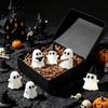 Holiday Party Table Display Halloween Luminous Mini Ghost Figurines, Glow in The Dark Cute Small Home Decor Miniature Statue for Micro Landscape,