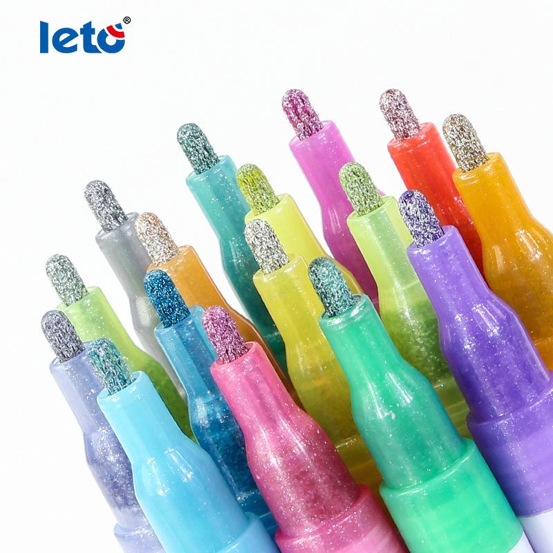 Набор флуоресцентных ручек Letu с двойной линией для ведения дневника и DIY-проектов - Водонепроницаемый, Идеально подходит для студентов и художников