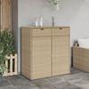 VidaXL Armoire de Rangement de Jardin, Organisateur de Terrasse avec Porte, Meuble d'Extérieur Patio Arrière-cour, Beige 365566