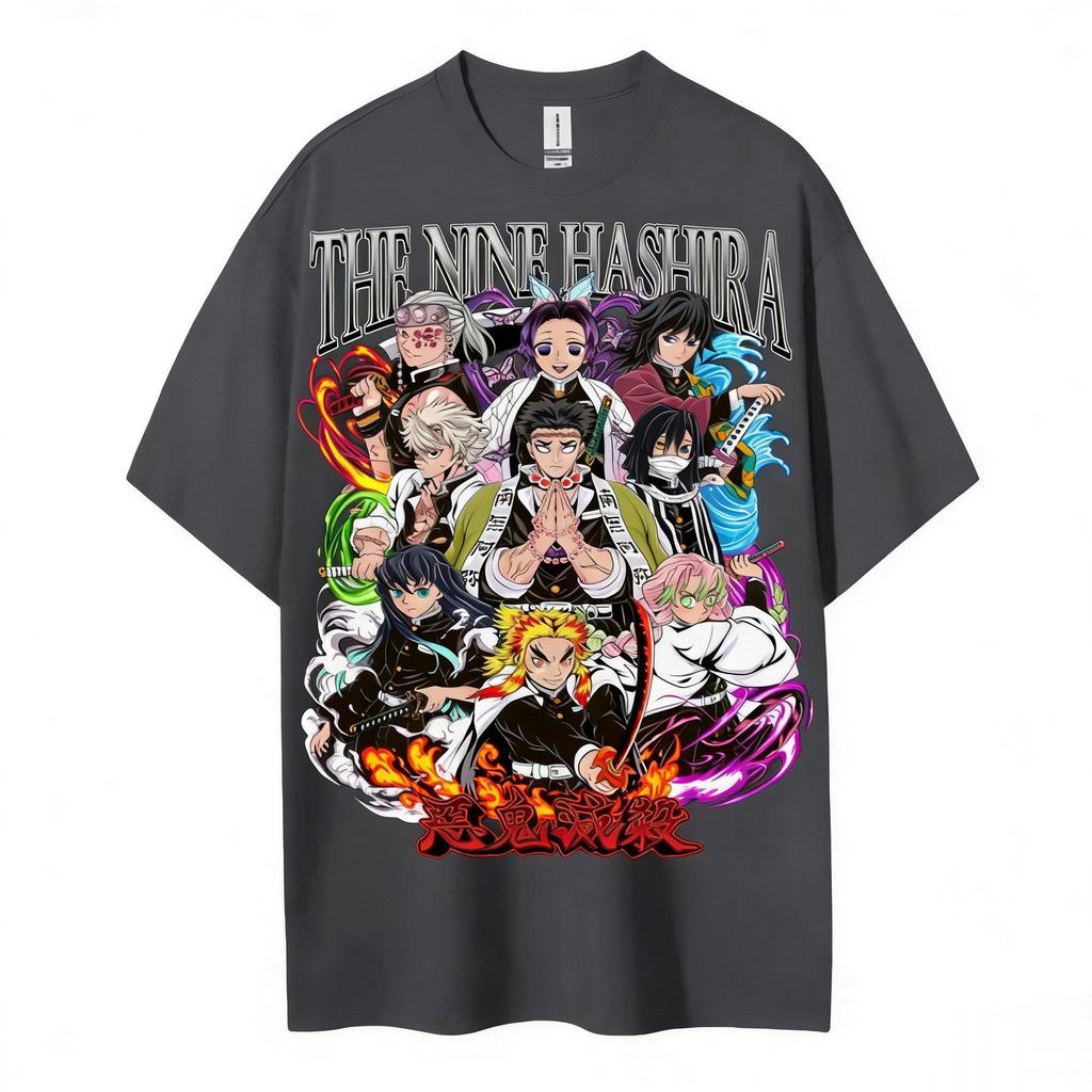 Demon Slayer Hashira T Shirt Men Women Anime Graphic Tee Cotton Short Sleeve Casual Tops Summer 2026 Kimetsu No Yaiba Streetwear