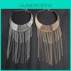 Fashionable Retro Multi Layer Tassel Design Women Metal Necklace For Street Style Looks