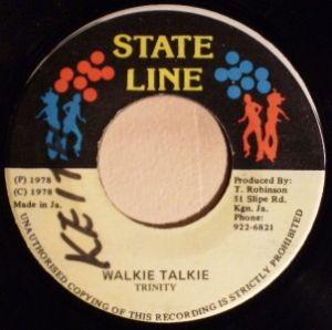 7inch Record TRINITY Walkie Talkie Areline You A Dream NONE State Line 1978 Jamaica Reggae Ska Dub Used