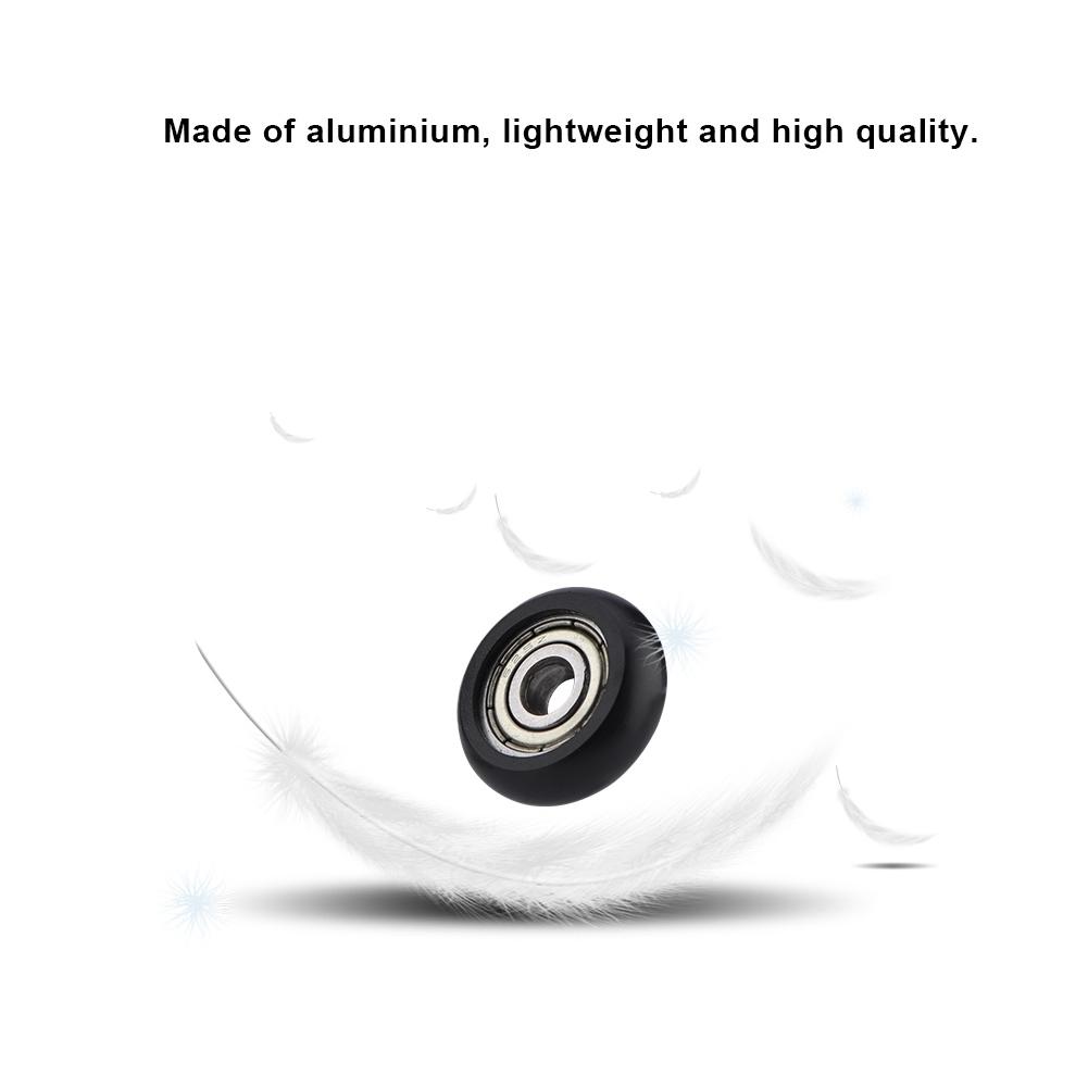 9PCS Pulley Wheels, extrusion small Wheel Aluminium Roller Bearings for 3D Printer9 Pcs Pack Black Bearing Printer bearing wheels 20x20