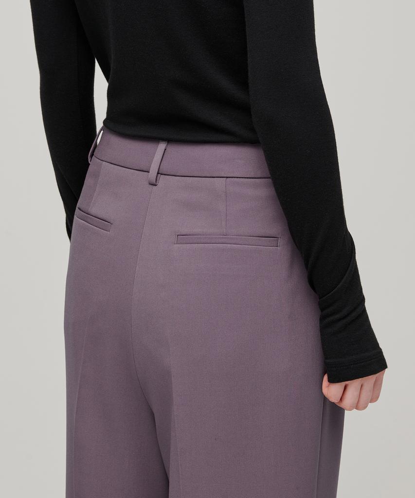 MUSINSA STANDARD WOMAN Women'S High-Waisted Wide Hidden Banding Slacks [Ash Purple]