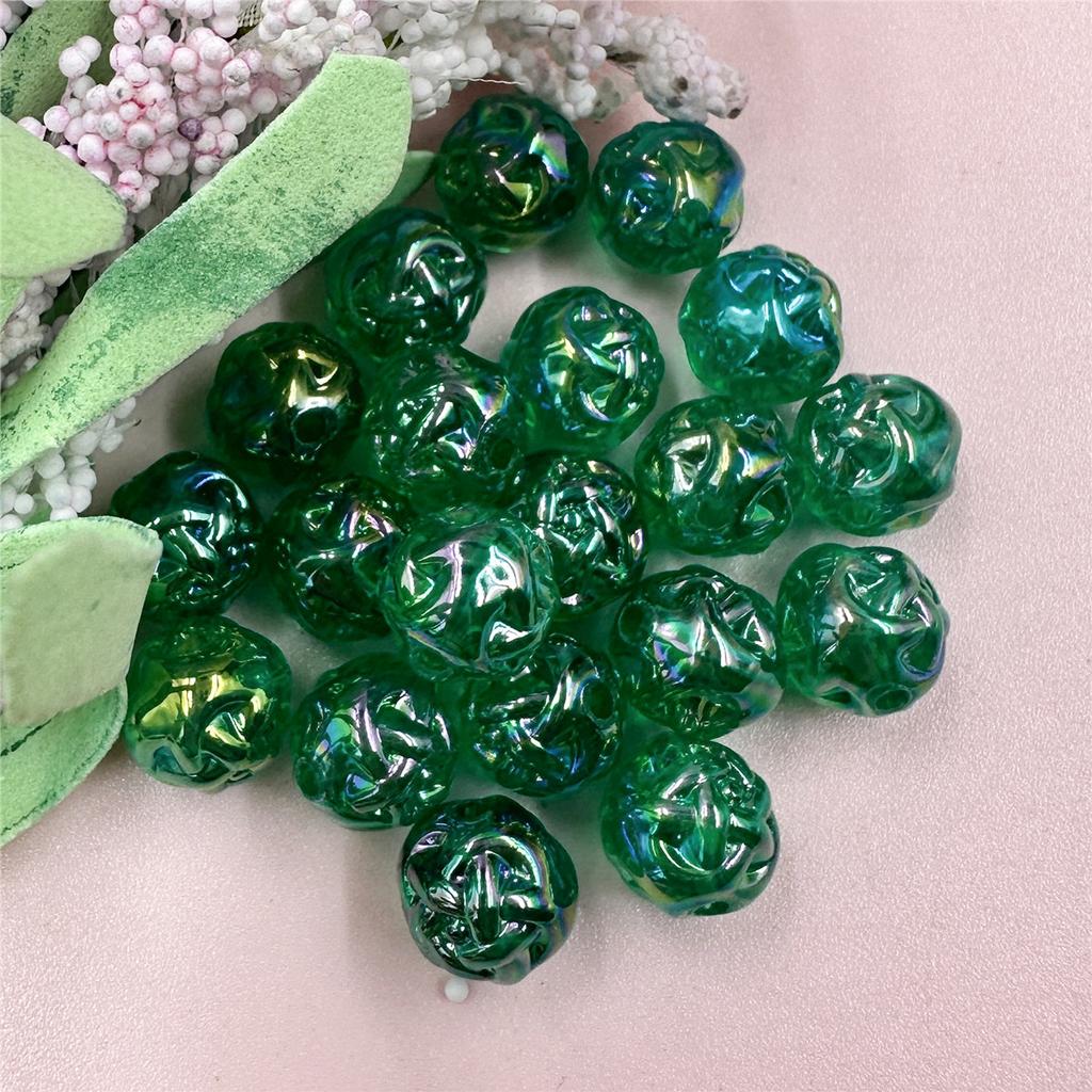11.2mm Craft DIY DIY Beading Accessory Round Beads Jelly Colored Acrylic Charms Jewelry Making For Necklace Earrings Making Handmade Material Sugar