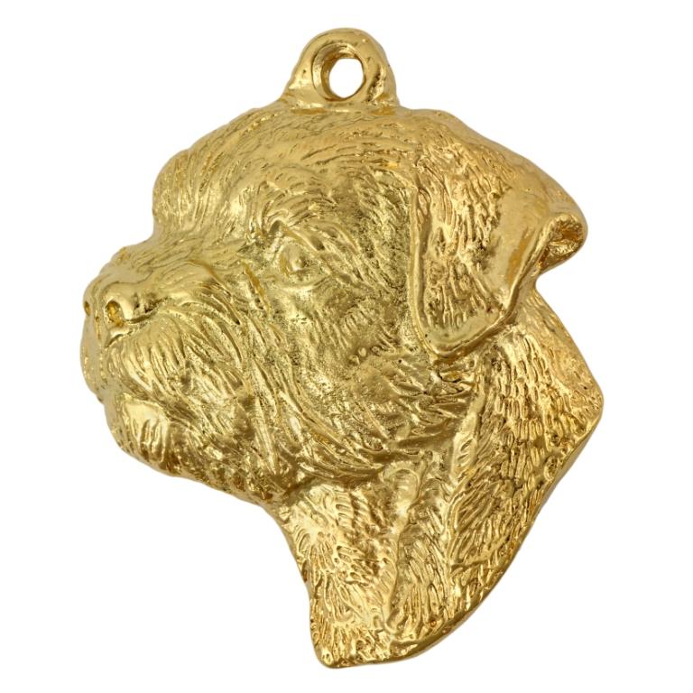 Border Terrier - necklace with a dog in a gift box, gold-plated pendant for a dog lover, striking jewelry by Art-Dog