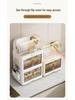 Foldable Multi-Layer Plastic Storage Cabinet with Lid - Organize Bowls, Plates, Baby Bottles, and Cups Dust-Free