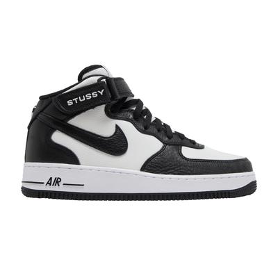 Air Force 1 Mid Stussy Светлая кость Черный