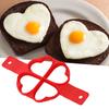 Pancake Mold Maker 4 Cavities Non-stick Silicone Heart Pentagram Shaped Egg Ring Baking Accessory