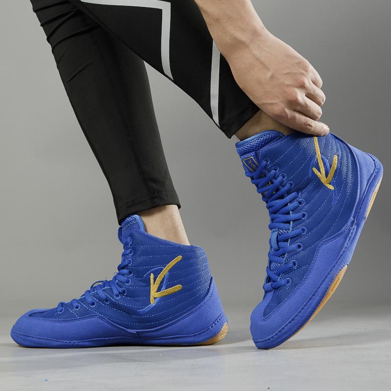 Мужские боксерки с высоким верхом, дышащие бойцовские борцовки, женские нескользящие кроссовки для санды, сетчатые тренировочные боксерки