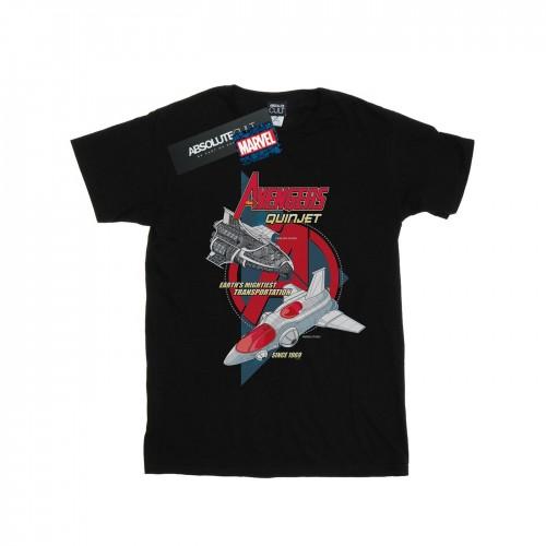 Marvel Mens The Avengers Quinjet 1969 T-Shirt