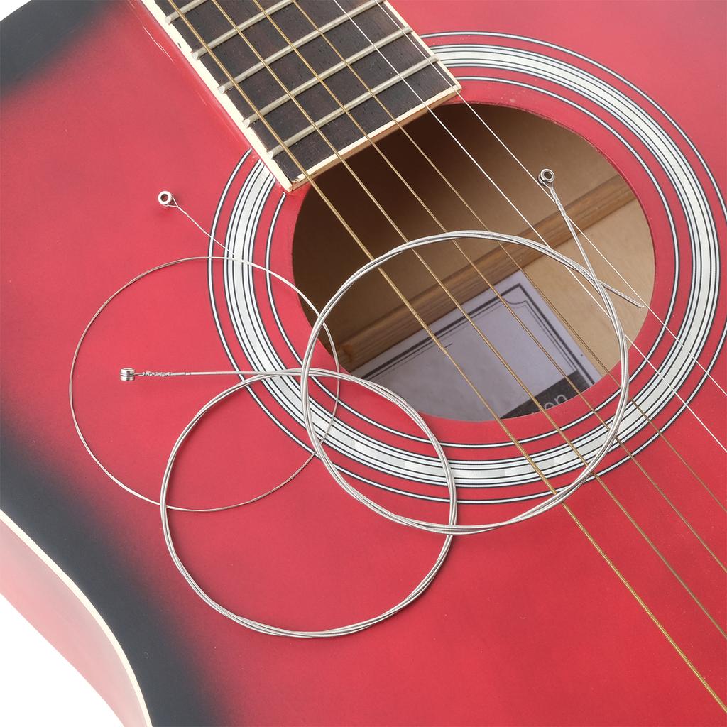 6 шт., струны для электрогитары, никелированный стальной сердечник с шариковым наконечником, набор из 6 струн в индивидуальной упаковке