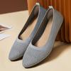 Solid Colour Knitting Flat Shoes for Women Female Casual Ballet Flats Footware Breathable Mesh Comfort Loafers