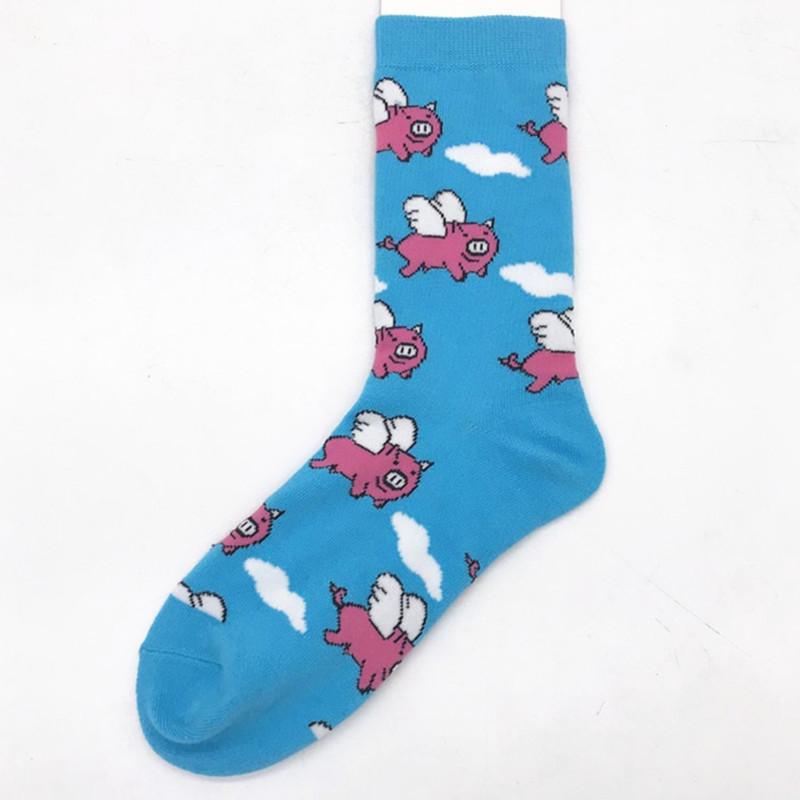 Cotton Cute Women Socks Hosiery Animal Print Originality EMA