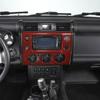 Для Toyota FJ Cruiser 2007-22 Стайлинг автомобиля ABS Углеродное волокно Автомобильный центр управления Навигация Боковая крышка Накладка Наклейка автомобиля