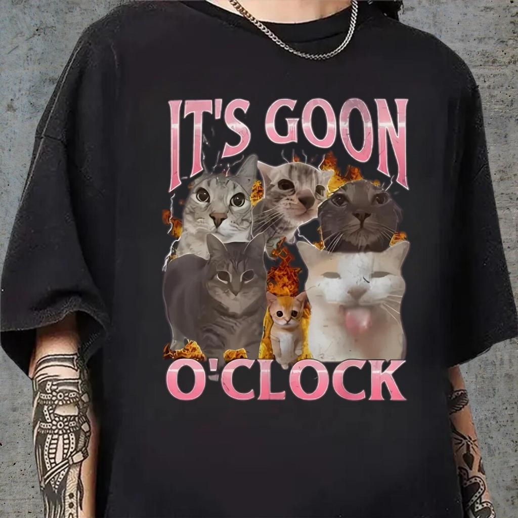 ts Goon OClock Cat Shirt Funny Cat Shirt Ironic Cat Shirt Gen Z Shirt Gooning Shirt Goon Shirt Never Goon Shirt