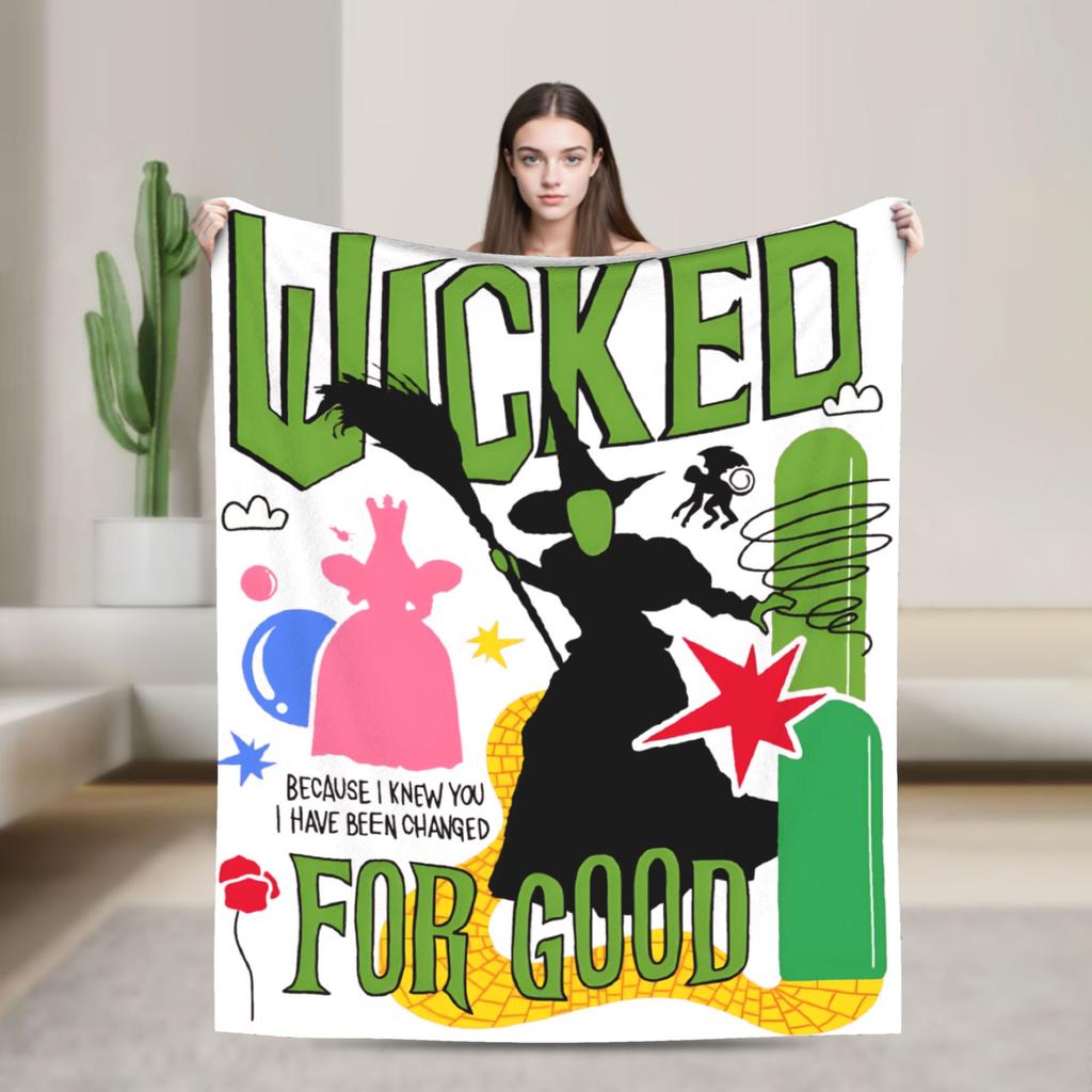 Wicked Warm Soft Blanket Kids Plush Bedding Throws Funny Bedroom Flannel Bedspread Sofa Bed Cover