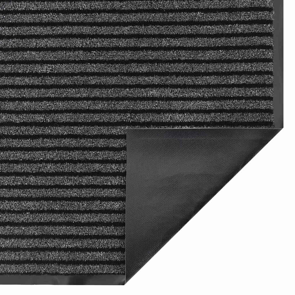 Black Doormat 80 x 120 cm Polypropylene