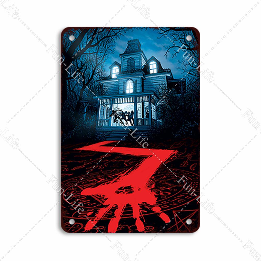 Наклейки на стену из металла с винтажными фильмами ужасов для паба, бара, клуба, дома, настенная табличка в стиле ретро 20x30 см