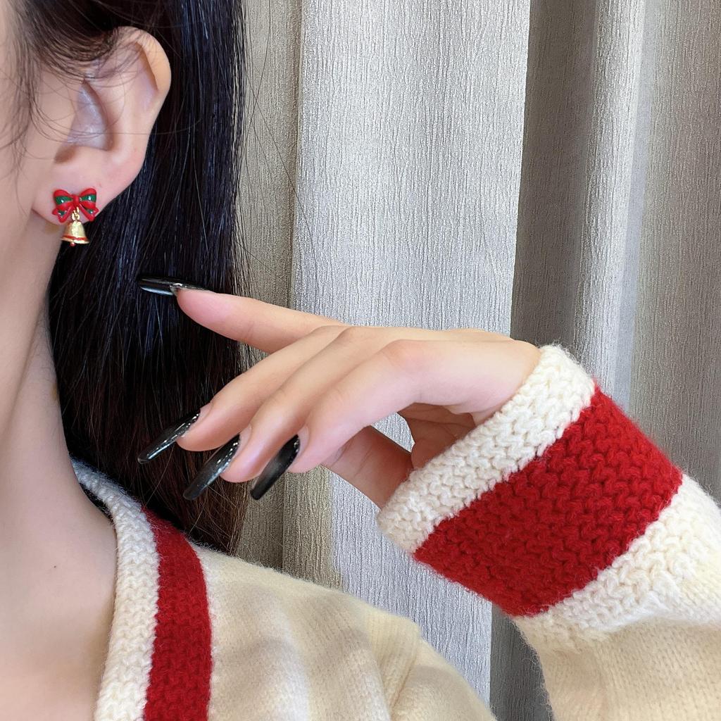 Unique Christmas Santa Tassel Earrings for Girls - High-End Autumn/Winter Design