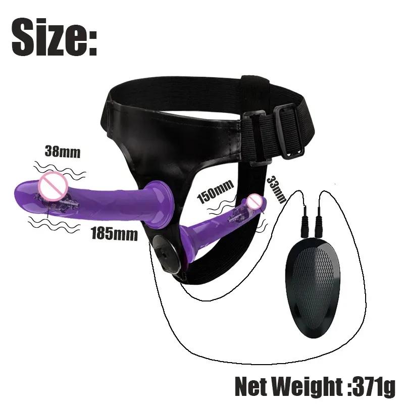 RTET Double Penis Pants Realistic Dildo Vibrator Big Dick G Spot Stimulator Vagina Massager Adult Sex Toys for Woman Lesbian 18