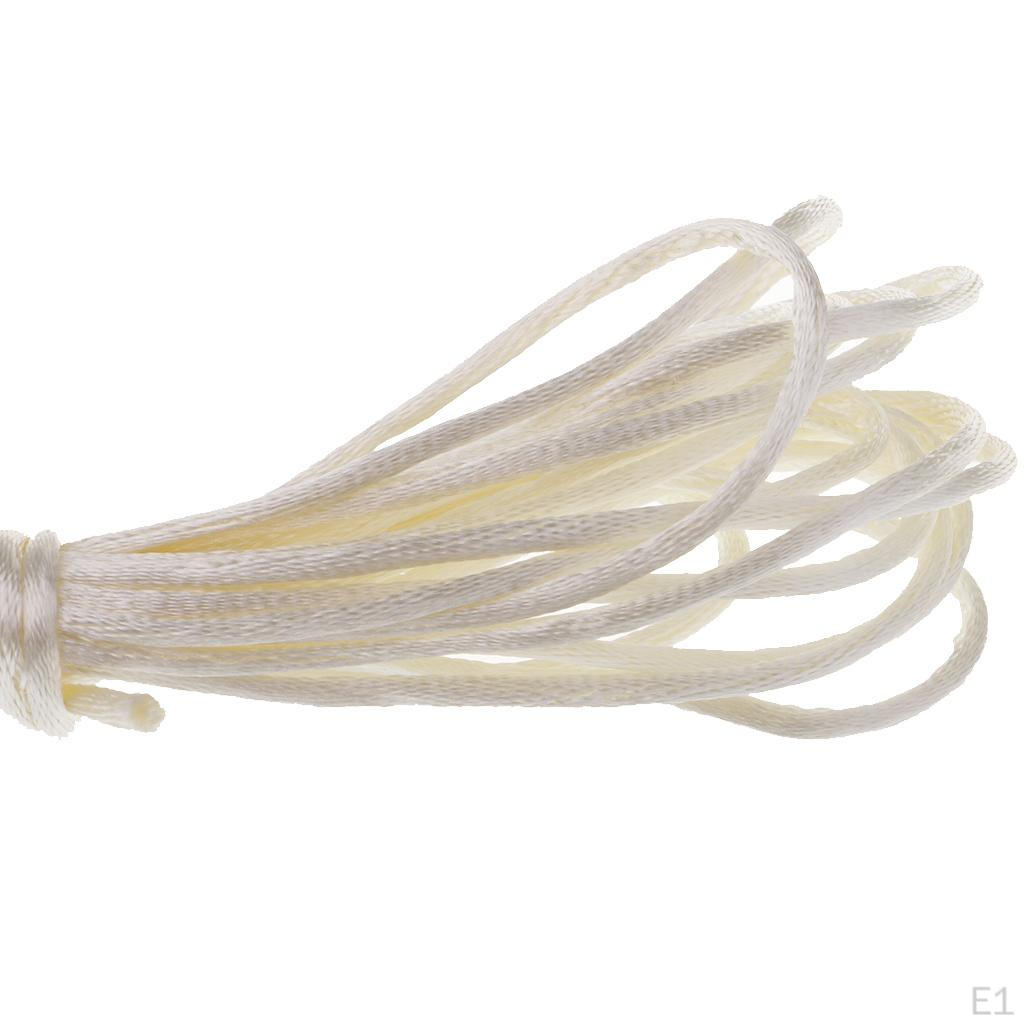 2шт 5 метров восковой шнур для бусин браслета и ожерелья - бежевый,