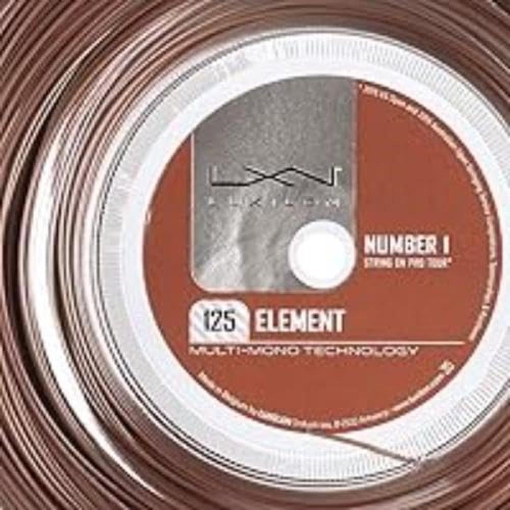 Теннисная струна LUXILON от Kei ELEMENT 125 WRZ990106 Коричневый (Б/у Нисикори) [200м катушка]