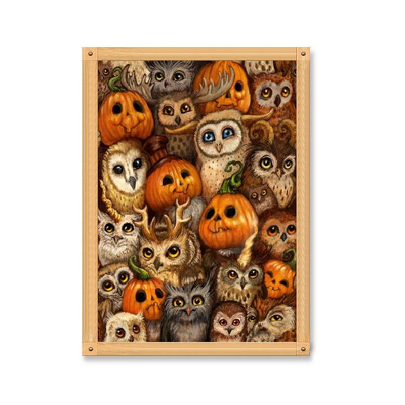 5D алмазная живопись полный алмаз Diy круглый алмаз Хэллоуин животное ручная работа Алмазная вышивка мозаика украшение дома подарок