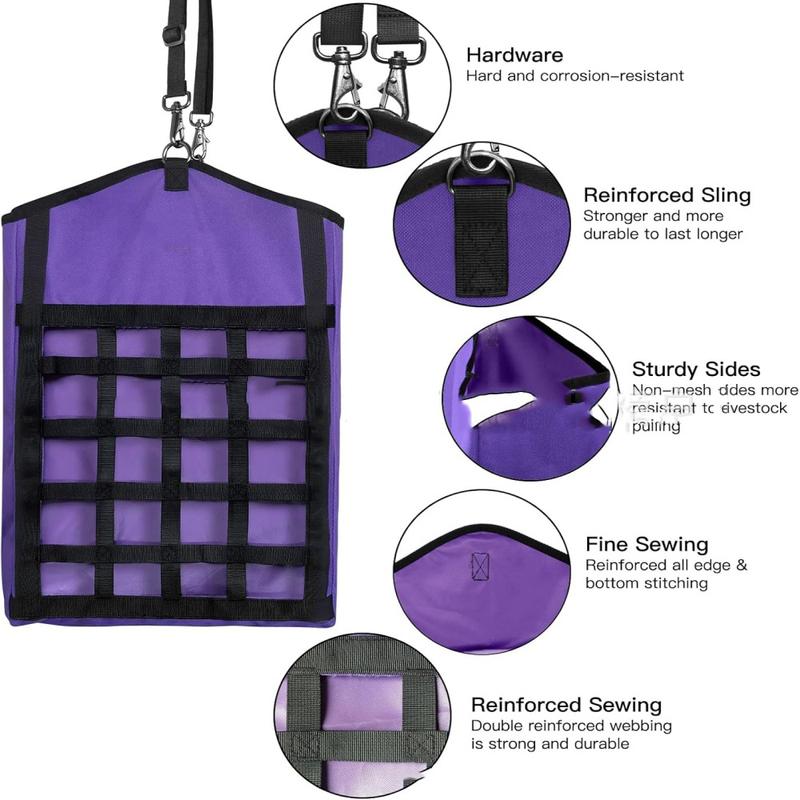 Large-Capacity Horse Feed Bag Portable Horse Hay Bag, Dried Grass Storage Bag Innovative Hay Bags For Horses, Goat Hay Feeder With Reinfor