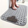 1pc Cloud Patterns Bathroom Non-Slip Mat With Suction Cup, Bathtub Mat, Bathroom Round Hole Massage Ring Mat