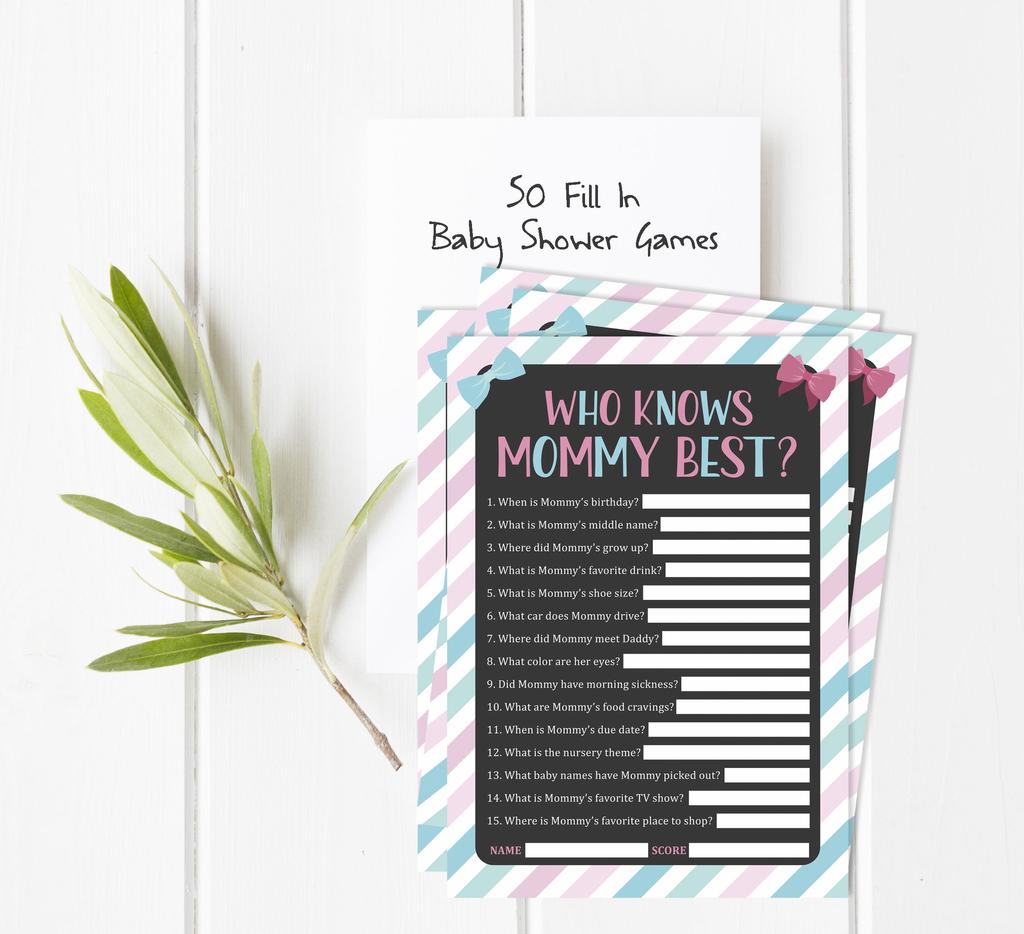 Inkdotpot 50 BabyA AlphabetA ABCA GameA Stripe Gender Reveal Baby Shower Game Ita s A Boy Ita s A Girl Party