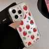 Милый чехол для телефона со клубничным глиттером для iPhone 17 Pro Max Чехол iPhone 15 13 12 11 14 16 Pro Max 17 Air Стразы Алмазное покрытие
