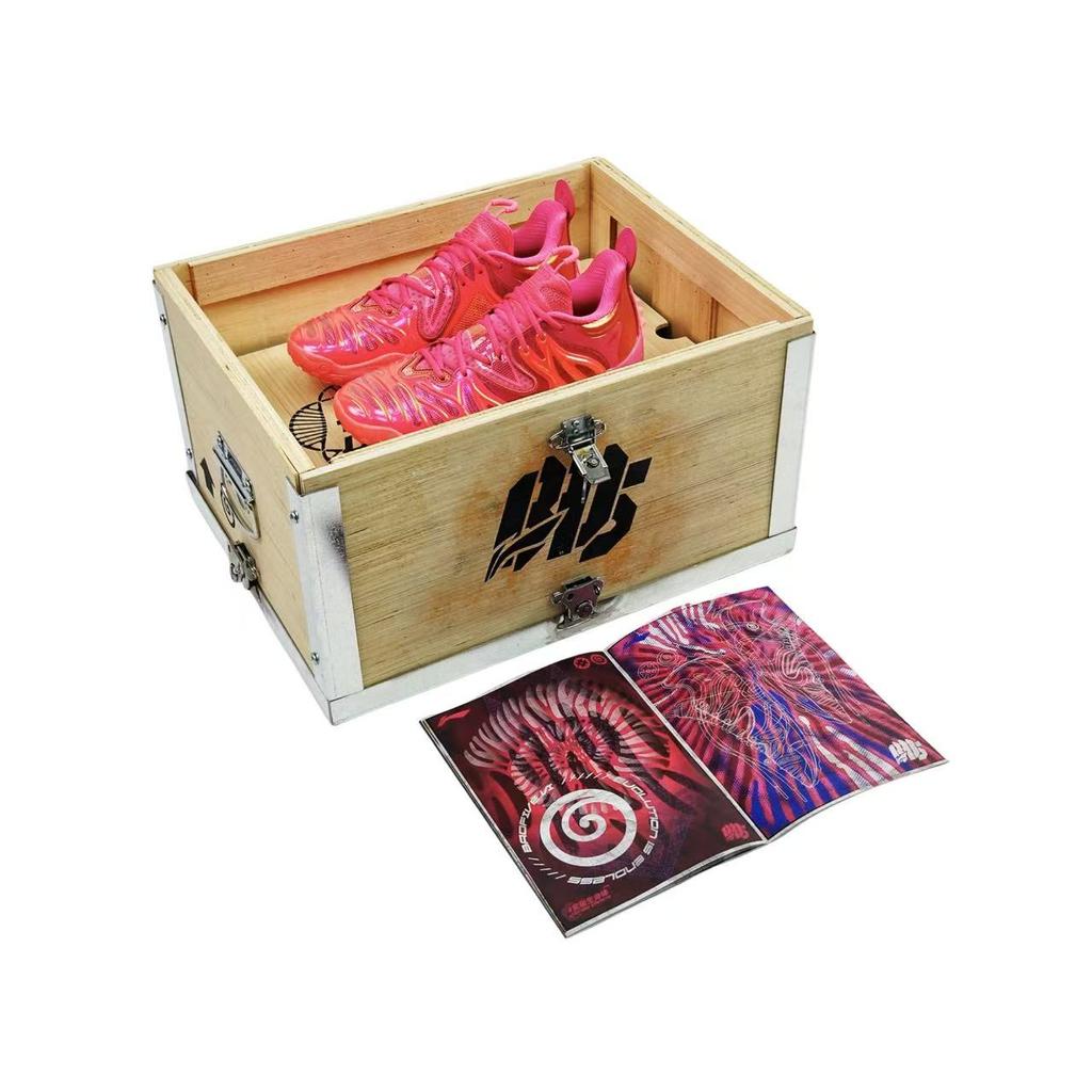 Li Ning Low top Basketball Shoes Men's Pink ABFW019-11(S-BOX)