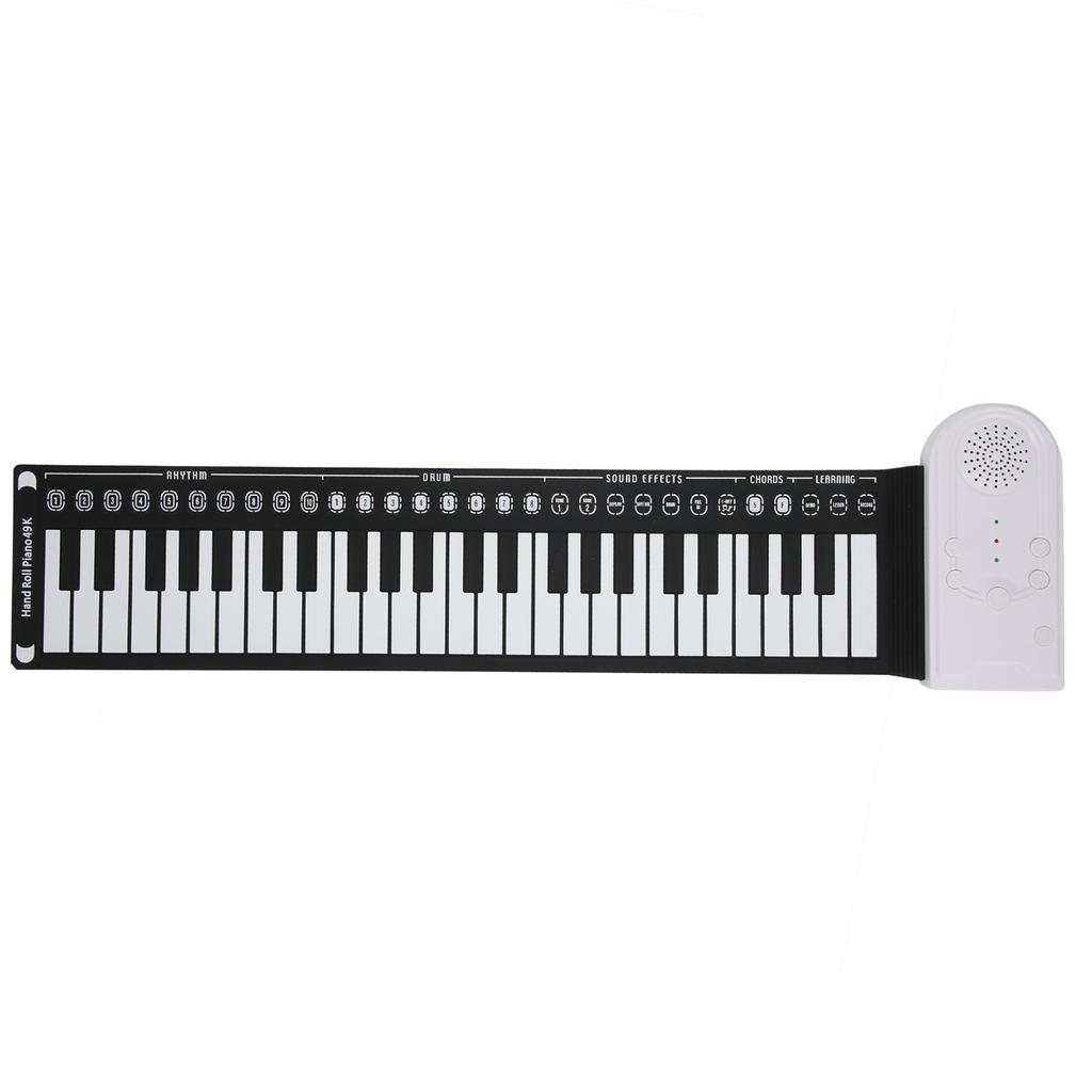 Electric Piano Keyboard 49 Keys Portable Folding USB Rechargeable Beginners Gifts