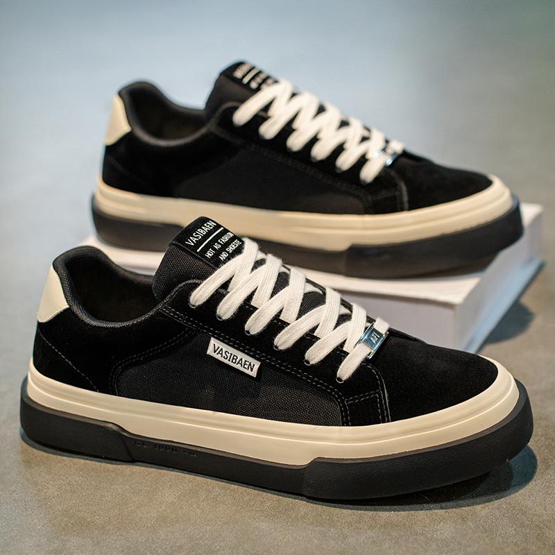 Fashion Skateboarding Shoes For Men Men's Skate Shoes Thick Sole Casual Comfortable Sneakers Trainers Lace Up Platform Skateoard Shoes