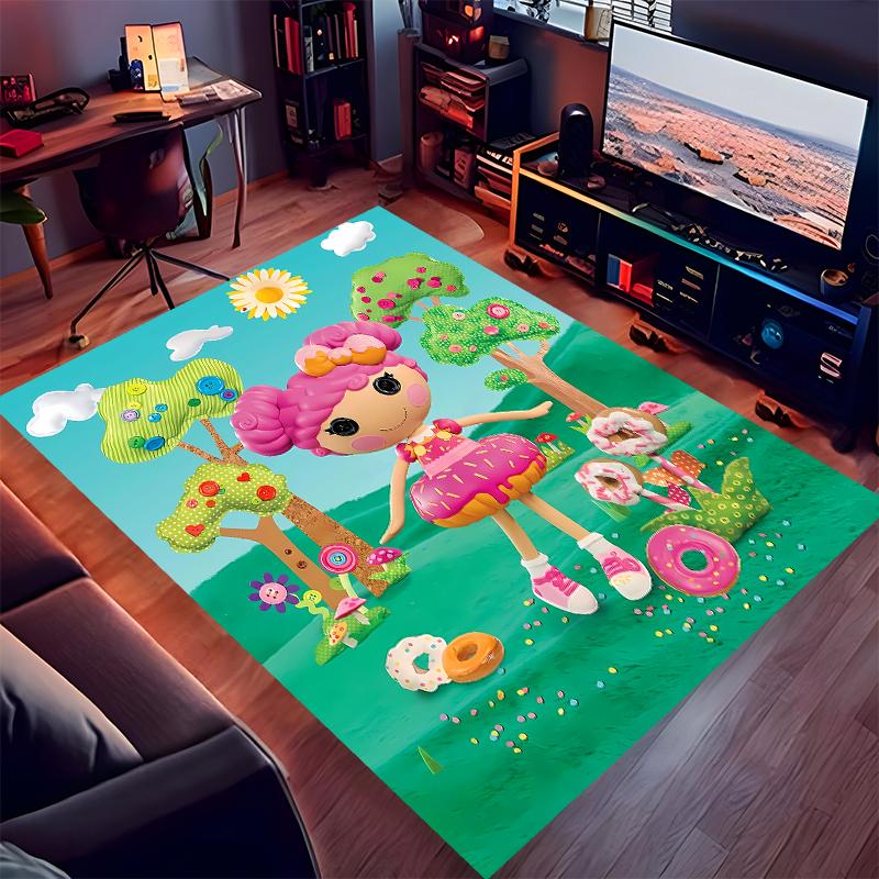 1 шт. Ковер с принтом Lalaloopsy - Мягкий, Моющийся, Нескользящий Коврик для Помещений для Офисных Стульев, Гостиной, Домашнего Офиса, Декоративный Ковер