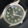 HAND-WINDING VINTAGE HMT INDIAN MENS BLACK COLOR DIAL WATCH A700313-5 R202-a700313