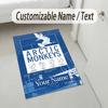 Personalized Crystal Velvet Carpet,Arctic Monkeys Custom Printed Name, Plush Area Rug For Home Indoor Decor
