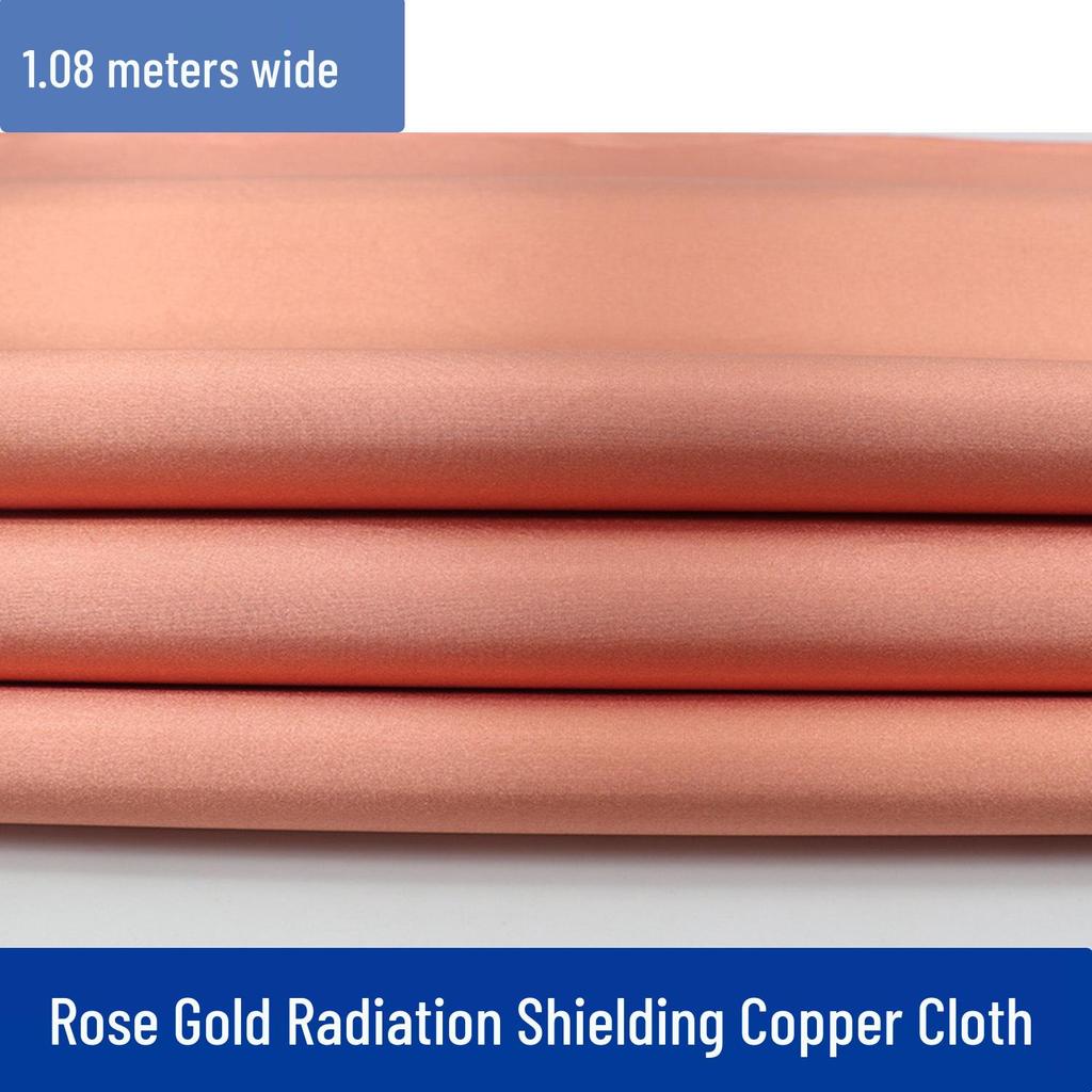 Gold Copper RFID Shielding Fabric: Conductive, Anti-Radiation, Antibacterial, Anti-Static, Electromagnetic Signal Blocker.