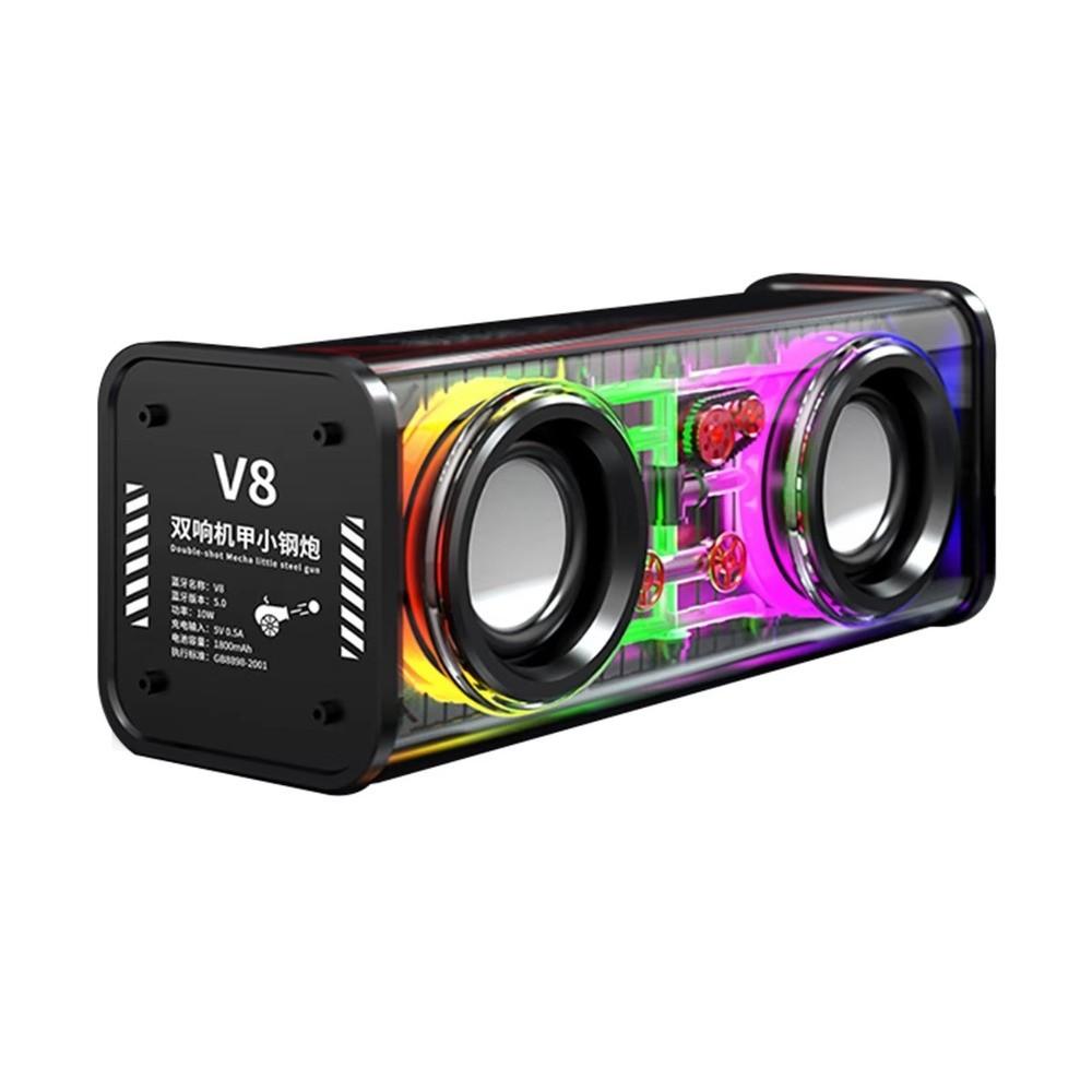 Mini Size Mecha Speakers Transparent Wireless Speakers New Bluetooth 5.0 Speakers
