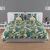Duvet Cover Set In 57 Thread Count Cotton 260x240 Cm TANZANIE Green, by Soleil D'ocre