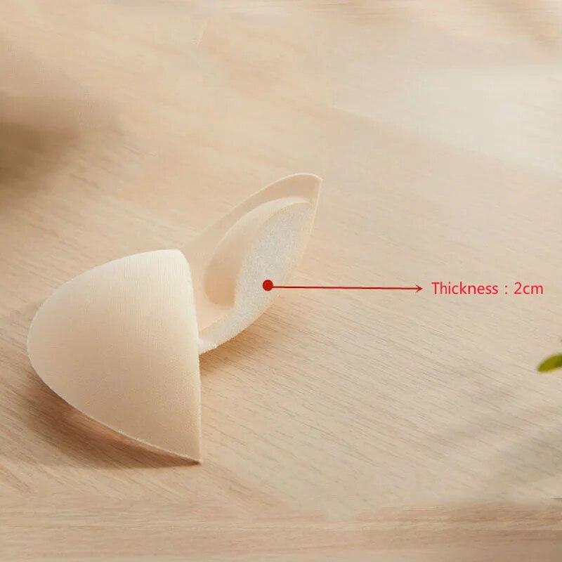 1 Pair Summer Swimsuit Padding Inserts Sponge Foam Bra Pads Women Chest Cups Breast Bra Bikini Inserts Chest Pad 2 Colors