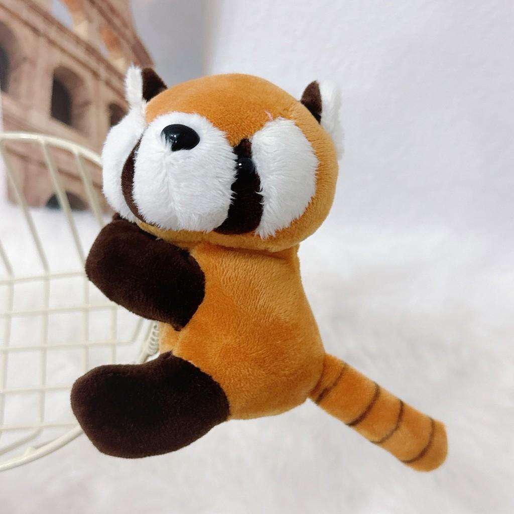 Cute Plush Panda And Raccoon Clip Plush Toys For Travel Gifts And Notes Holders