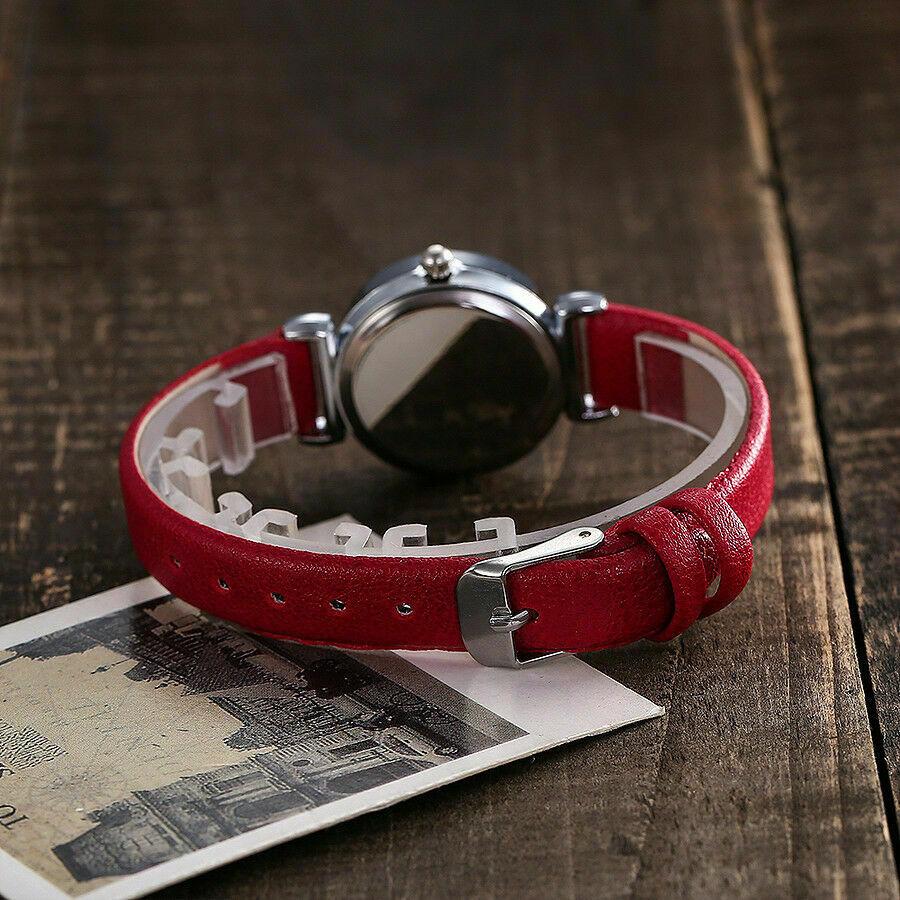 Лучшие классические женские часы, повседневные кварцевые часы с кожаным ремешком, круглые аналоговые часы, наручные часы