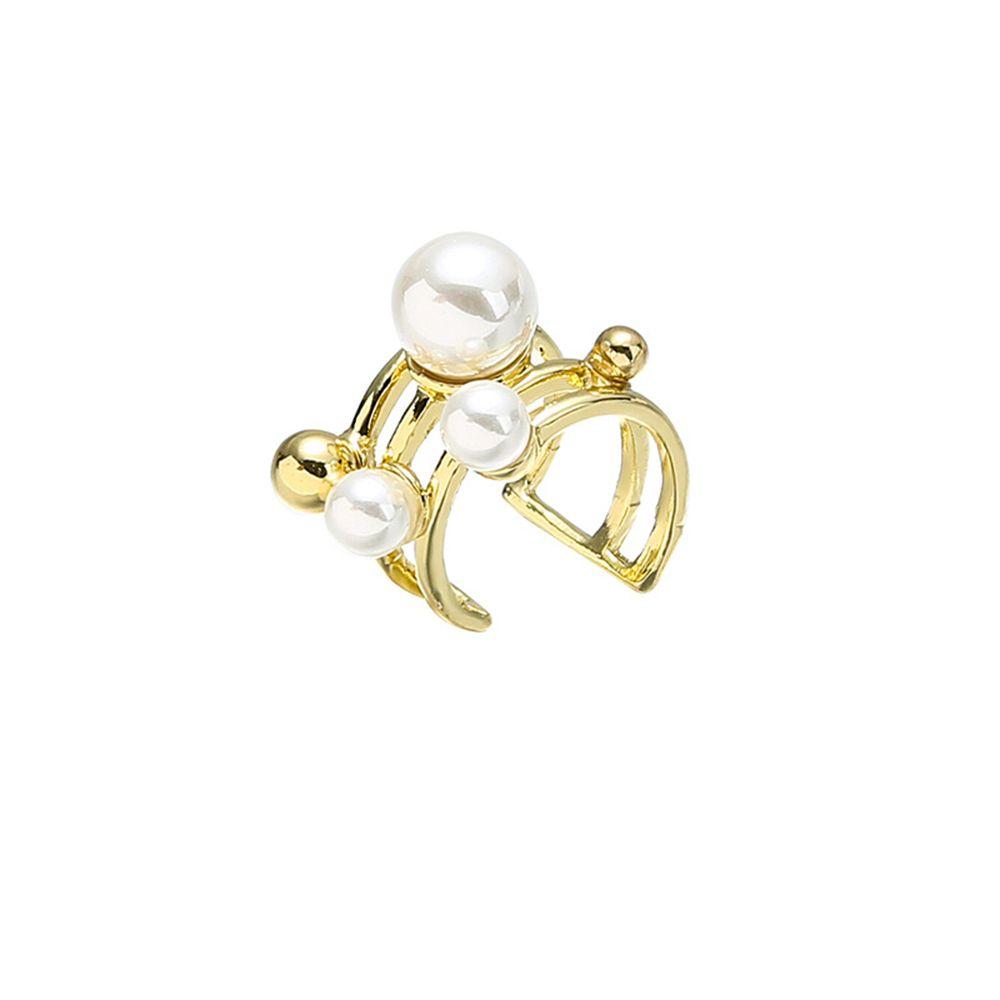 Модные ювелирные изделия Золотой металлический браслет нерегулярный геометрический браслет большое жемчужное кольцо двухслойное кольцо