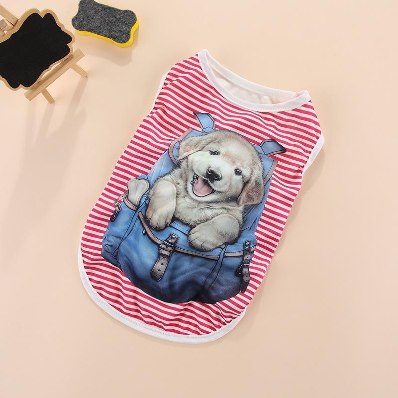 Thin Spring Puppy Dog Vest Teddy Cat Pet Clothes Cat Summer Magic Fight Small Puppy Bigbear Summer Clothes