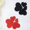 Black Iron On Heart Patches for Clothing Red Embroidered Pattern Patches  Clothing