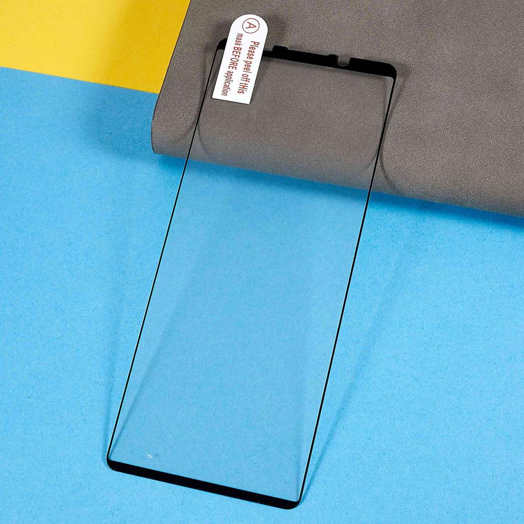 Для Sony Xperia 5 IV 5G Сверхпрозрачная шелкография Закаленное стекло Пленка Полный клей Полное покрытие Защита от отпечатков пальцев Защита от царапин Защитная пленка для экрана